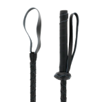 DARKNESS - LEATHER FETISH BDSM WHIP 60CM - imagine 2