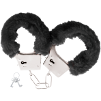 DARKNESS - BLACK LINED METAL HANDCUFFS - imagine 2