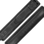 DARKNESS - ADJUSTABLE BLACK LEATHER HANDS HANDCUFFS - imagine 4