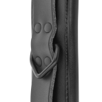 DARKNESS - ADJUSTABLE ANKLE HANDCUFFS BLACK LEATHER - imagine 4