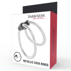 DARKNESS - DOUBLE METAL PENIS RING - imagine 4
