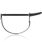 FETISH SUBMISSIVE HARNESS - BLACK SILICONE 15 CM - imagine 3