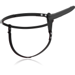 FETISH SUBMISSIVE HARNESS - BLACK SILICONE 15 CM - imagine 4