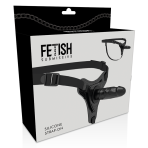 FETISH SUBMISSIVE HARNESS - REALISTIC BLACK SILICONE 15 CM - imagine 5