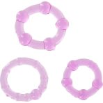 SEVEN CREATIONS - SET OF THREE LILAC PENIS RINGS - imagine 2
