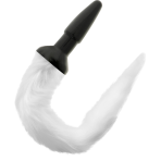 DARKNESS - SILICONE ANAL PLUG WITH WHITE TAIL - imagine 2