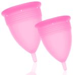 STERCUP - FDA SILICONE MENSTRUAL CUP PACK SIZE S + L PINK - imagine 2