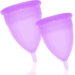 STERCUP - FDA SILICONE MENSTRUAL CUP PACK SIZE S + L LILAC - imagine 2