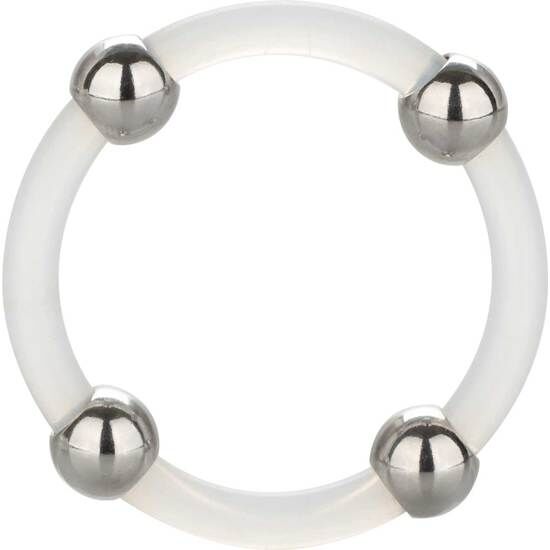 img_89136_115dcdb82baab462a35f20b026fb9fb2_1.jpg CALEXOTICS - STEEL BEADED SILICONE RING L - imagine 1