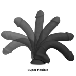 COCK MILLER - SILICONE DENSITY COCKSIL ARTICULABLE BLACK 24 CM - imagine 3