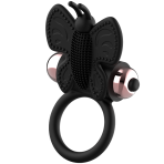 COQUETTE CHIC DESIRE - COCK RING BUTTERFLY WITH VIBRATOR BLACK/ GOLD - imagine 5