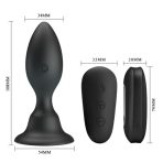 MR PLAY - ANAL PLUG WITH VIBRATION BLACK REMOTE CONTROL - imagine 5