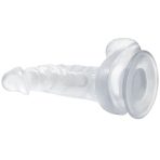 BAILE - REALISTIC DILDO WITH SUCTION CUP AND TESTICLES 16.7 CM TRANSPARENT - imagine 2