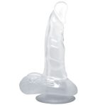 BAILE - REALISTIC DILDO WITH SUCTION CUP AND TESTICLES 16.7 CM TRANSPARENT - imagine 4