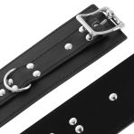 DARKNESS - BLACK LEATHER HANDCUFFS - imagine 4