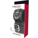 DARKNESS - BLACK LEATHER HANDCUFFS - imagine 5