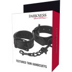 DARKNESS - WIDE THIN TEXTURED HANDCUFFS - imagine 5