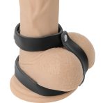DARKNESS - LEATHER ADJUSTABLE PENIS AND TESTICLE RING - imagine 2