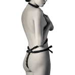 COQUETTE CHIC DESIRE - ELASTIC HARNESS SET AND NIPPLE COVERS BLACK - imagine 3