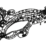 COQUETTE CHIC DESIRE - LACE MASK BLACK - imagine 4