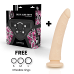 DELTA CLUB - TOYS HARNESS + DONG FLESH SILICONE 17 CM -O- 3 CM - imagine 2