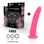 DELTA CLUB - TOYS HARNESS + DONG PINK SILICONE 17 CM -O- 3 CM - imagine 2