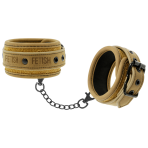 FETISH SUBMISSIVE ORIGEN - VEGAN LEATHER ANKLE CUFFS WITH NEOPRENE LINING - imagine 2
