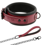 FETISH SUBMISSIVE DARK ROOM - NEOPRENE LINING CHAIN NECKLACE - imagine 2