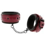 FETISH SUBMISSIVE DARK ROOM - VEGAN LEATHER ANKLE HANDCUFFS WITH NEOPRENE LINING - imagine 2