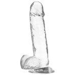 X RAY - HARNESS + CLEAR COCK WITH BALLS 20 CM -O- 4.5 CM - imagine 4